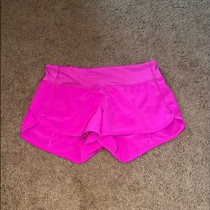 Hot Pink Size 4 Lululemon Speed Up Shorts